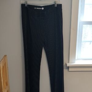 Betabrand Black Pinstripe Women's Pants